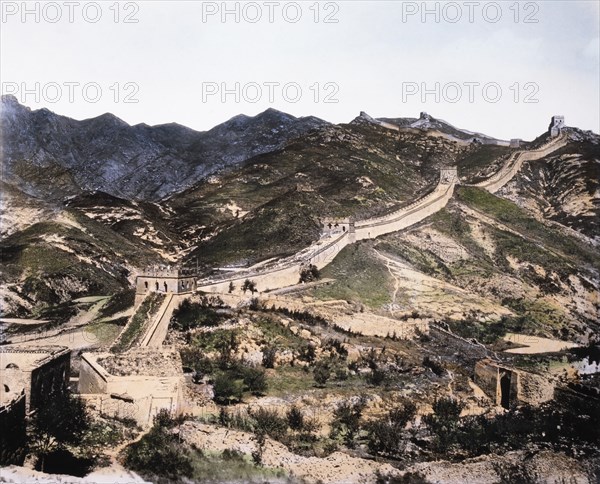 Great Wall of China, Hand-Colored Photograph, circa 1930