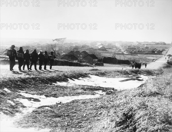 Group of Red Army Guards Re-Enactment of the Long March, China, 1969