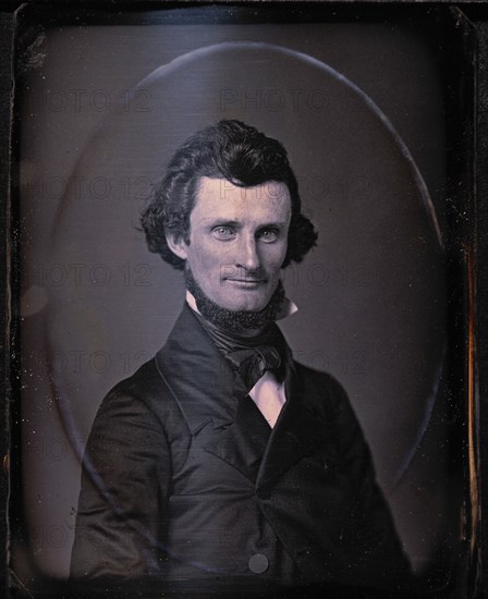 Bearded Man in Formal Attire, Portrait, Daguerreotype, circa 1850's