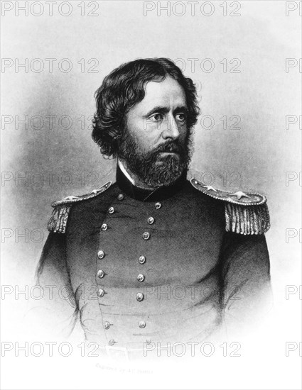 John Charles Fremont (1813-1890), American Explorer, Soldier and Political Leader, Portrait in Uniform, Engraving, circa 1850's