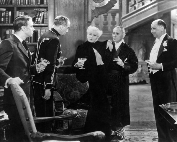 Greta Garbo, Erich von Stroheim with Group of Men, on-set of the Film, "As You Desire Me", 1932