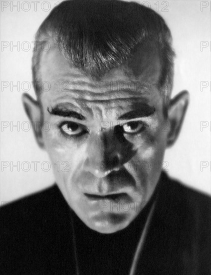 Boris Karloff, Portrait, on-set of the Film, "The Black Cat", 1934