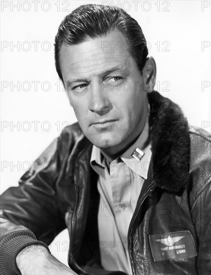 William Holden, Promotional Portrait, on-set of the Film, "The Bridges at Toko-Ri", 1954