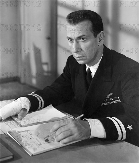 Jose Ferrer, on-set of the Film, "The Caine Mutiny", 1954