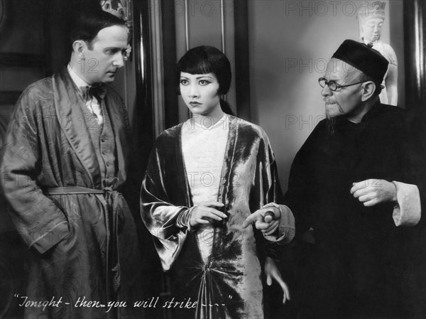 Anna May Wong, on-set of the Film, "Daughter of the Dragon", 1931