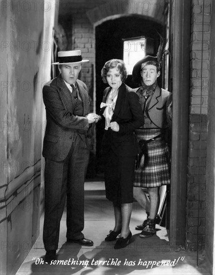 Hal Skelly, Nancy Carroll, Al St. John, on-set of the Film, "The Dance of Life", 1929