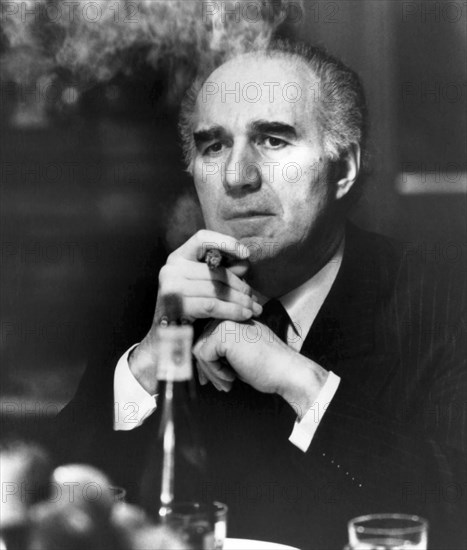 Michel Piccoli, on-set of the Film, "The Eyes, The Mouth" (aka Gli Occhi, La Bocca), 1982