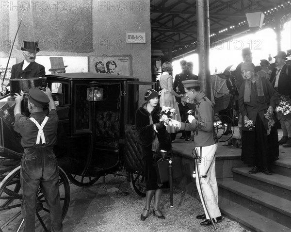 Greta Garbo, John Gilbert, on-set of the Film, "Flesh and the Devil", 1926