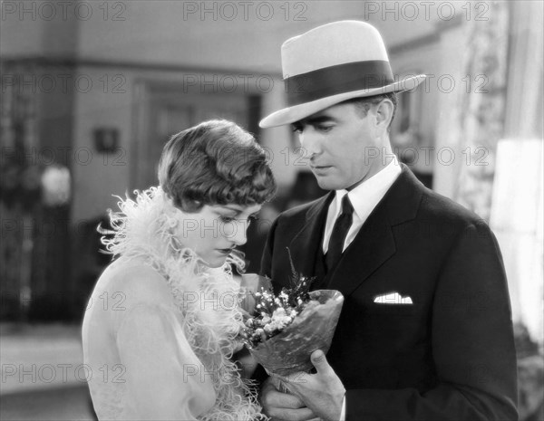 Joan Crawford, John Gilbert, on-set of the Silent Film, "Four Walls", 1928