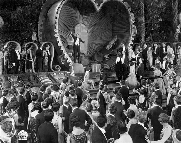 Rod La Rocque amongst Night Club Crowd, on-set of the Silent Film, "The Golden Bed", 1925