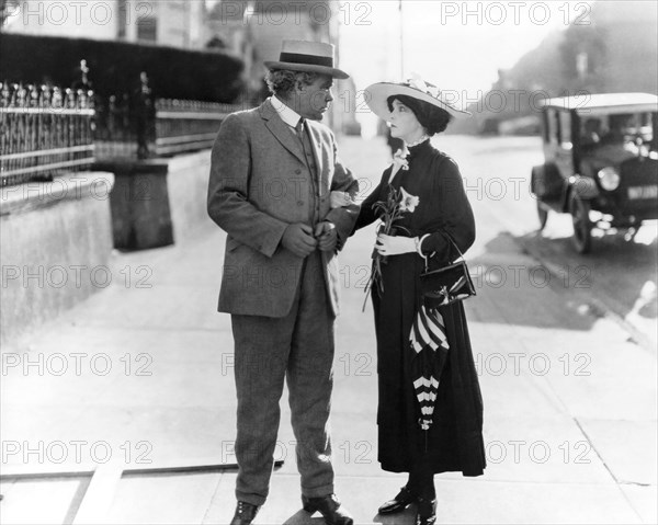 Gibson Gowland, ZaSu Pitts, on-set of the Silent Film, "Greed", 1924