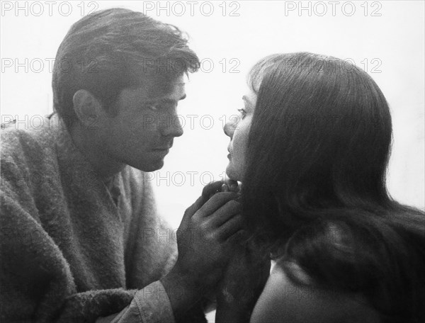 Anthony Perkins, Audrey Hepburn, on-set of the Film, "Green Mansions", 1959