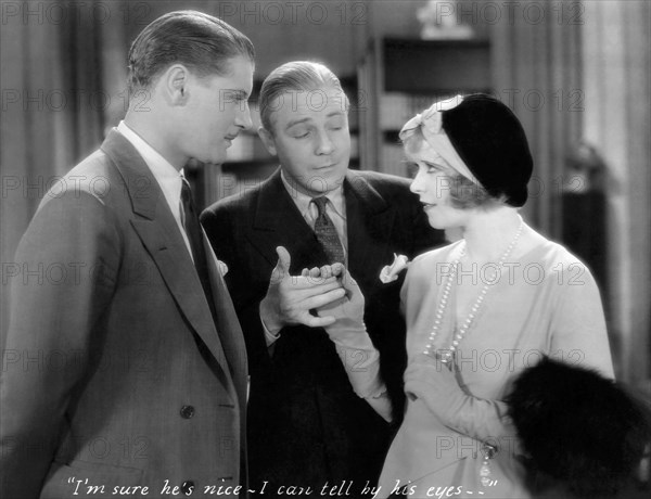 Ralph Forbes, Richard 'Skeets' Gallagher, Clara Bow, on-set of the Film, "Her Wedding Night", 1930