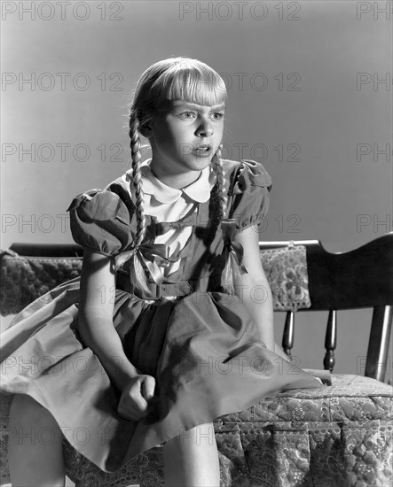 Patty McCormack, on-set of the film, "The Bad Seed", 1956