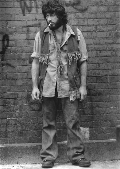 Al Pacino, on-set of the Film "Serpico", 1973