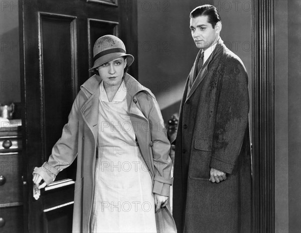 Clark Gable, Norma Shearer, on-set of the Film "Strange Interlude", 1932