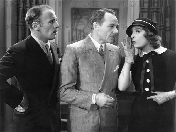 Roland Young, Charles Ruggles, Lili Damita, on-set of the Film "This is the Night", 1932