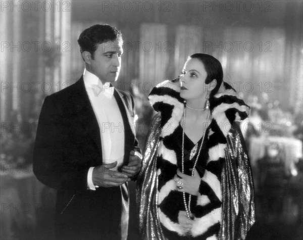 Arthur Edmund Carewe, Greta Garbo, on-set of the Silent Film "Torrent", 1926