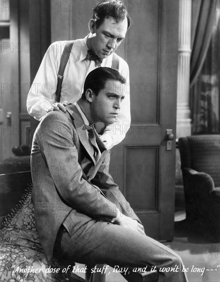 Hal Skelly, Chester Morris, on-set of the Film "Woman Trap", 1929