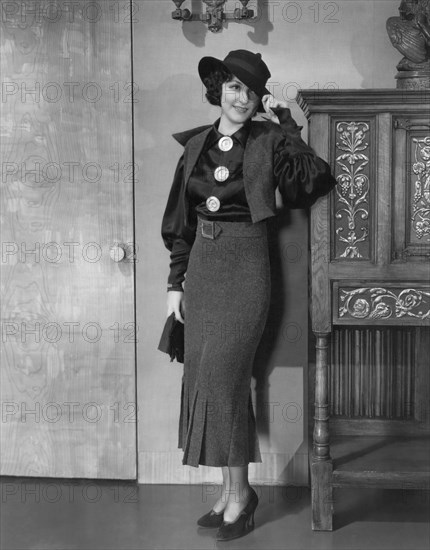 Dorothy Burgess, on-set of the Film "Fashions of 1934", 1934