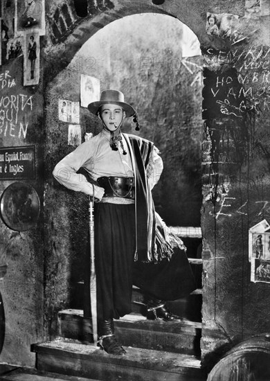 Rudolph Valentino, on-set of the Silent Film "The Four Horsemen of the Apocalypse", 1921