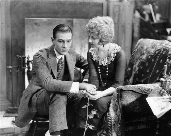 Rudolph Valentino, Alice Terry, on-set of the Silent Film "The Four Horsemen of the Apocalypse", 1921