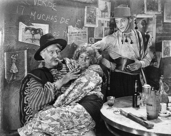 Rudolph Valentino (right), on-set of the Silent Film "The Four Horsemen of the Apocalypse", 1921