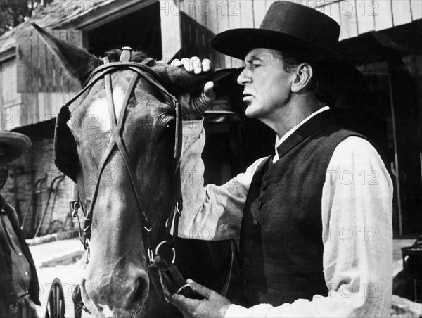 Gary Cooper, on-set of the Film "Friendly Persuasion", 1956