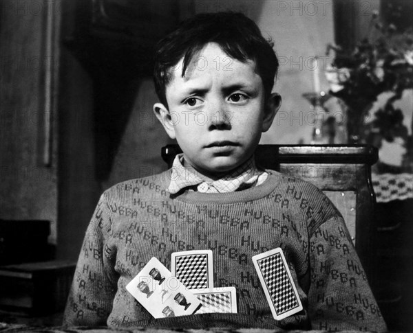 Pierino Bilancioni, on-set of the Film "Gold of Naples" (aka L'Oro di Napoli), 1954