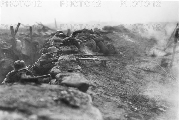 War Scene, on-set of the Film "Journey's End", 1930