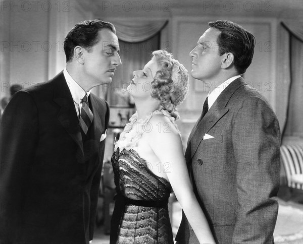 William Powell, Jean Harlow, Spencer Tracy, on-set of the Film "Libeled Lady", 1936