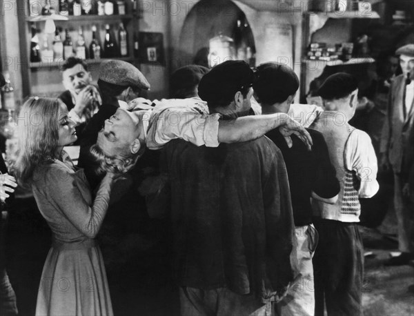 Madeleine Sologne, Jean Marais, on-set of the Film "Love Eternal" (aka L'eternel Retour, aka The Eternal Return), 1943