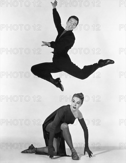 Marge and Gower Champion, on-set of the Film "Lovely to Look At", 1952