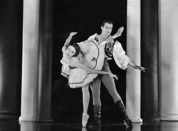 Cyd Charisse, Michael Panaieff, on-set of the Film "Mission to Moscow" 1943