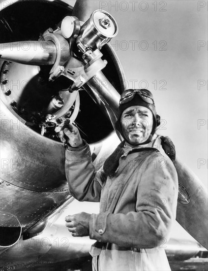 Clark Gable, on-set of the Film "Test Pilot", 1938