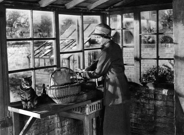 Celia Johnson, on-set of the Film "This Happy Breed", 1944