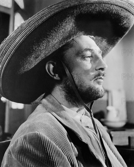 Robert Mitchum, Close-Up Portrait, on-set of the Film "The Wonderful Country", 1959