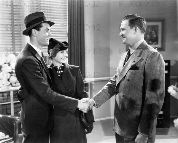 Henry Fonda, Sylvia Sidney, Barton MacLane, on-set of the Film "You Only Live Once", 1937