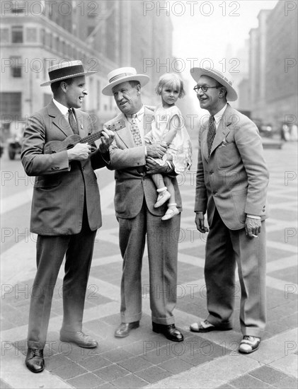 Dick Konter, (aka Ukulele Dick), Entertaining Pathe Film Executives, circa 1920's