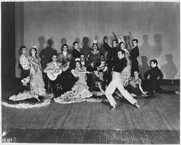 José Greco and his Spanish Ballet Company Performing at Wilshire Ebell Theatre, Los Angeles, California, USA, 1954