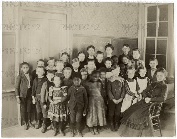 Teacher and Students, Portrait, Science Hill School, USA, circa 1901