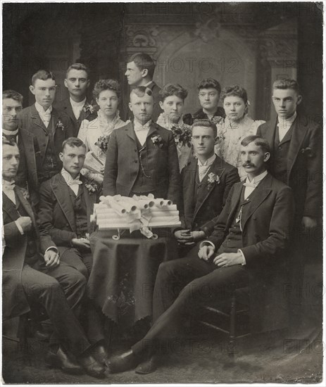 Bloomington High School Graduation Class, Portrait, USA, circa 1890
