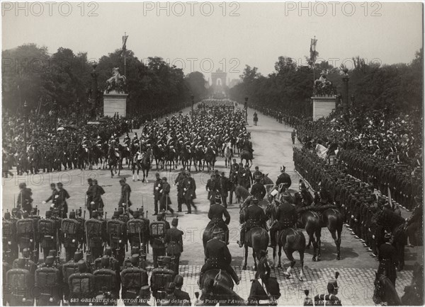 Funeral March, Victor Hugo, Avenue des Champs-Elysées, Paris, France, 1885