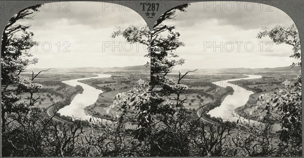 Overlooking the Beautiful Valley of the Tay, Scotland, UK, Stereo Card, circa 1900