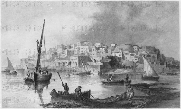 View of Joppa (Jaffa), From the South, Drawing A.C. Warren, Engraving by James Ditthie, circa 1882