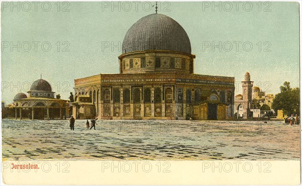 Dome of the Rock, Jerusalem, Postcard, circa 1910