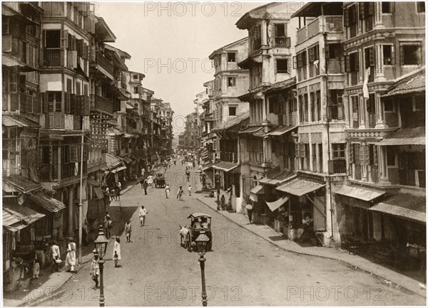 Street Scene, Mumbai, India, Albumen Print, circa 1880