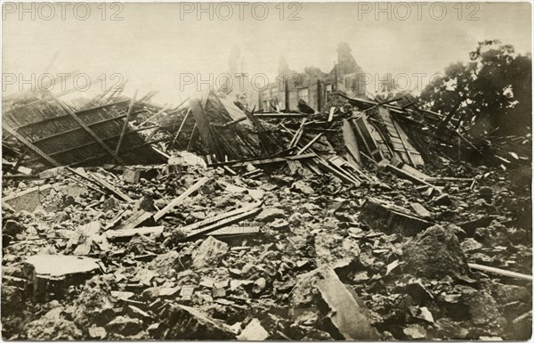 Earthquake Ruins, Messina, Sicily, Postcard, 1908