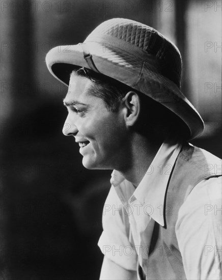 Clark Gable, Portrait, on-set of the Film "Red Dust", 1932