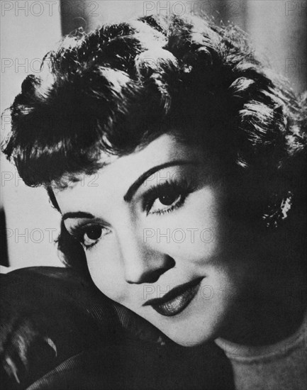 Actress Claudette Colbert, Portrait, circa 1930's